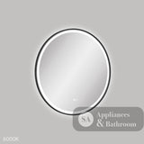 Fienza LED700FRB Reba LED Matte Black Framed Mirror 700mm - Mirrors