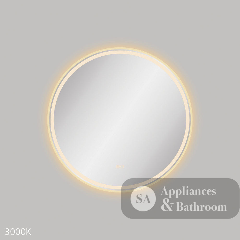 Fienza LED700FRUB Reba LED Urban Brass Framed Mirror 700mm - Mirrors
