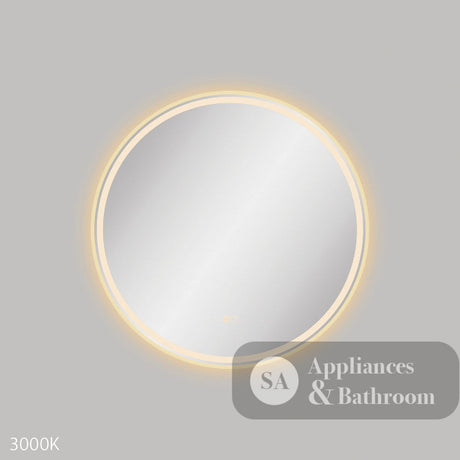 Fienza LED700FRUB Reba LED Urban Brass Framed Mirror 700mm - Mirrors