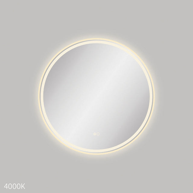 Fienza LED700FRUB Reba LED Urban Brass Framed Mirror 700mm - Mirrors