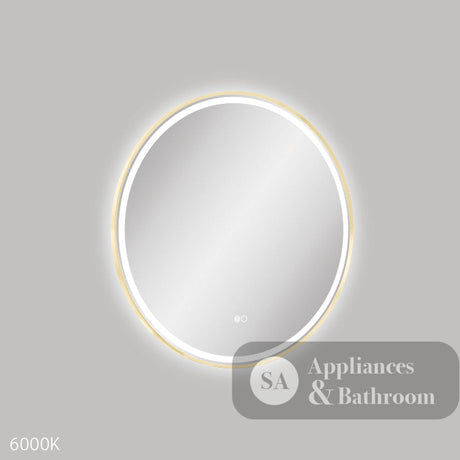 Fienza LED700FRUB Reba LED Urban Brass Framed Mirror 700mm - Mirrors