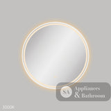 Fienza LED700FRW Reba LED Matte White Framed Mirror 700mm - Mirrors