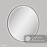 Fienza LED900FRB Reba LED Matte Black Framed Mirror 900mm - Mirrors