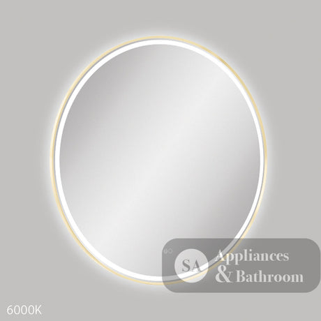 Fienza LED900FRUB Reba LED Urban Brass Framed Mirror 900mm - Mirrors