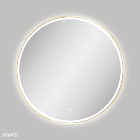 Fienza LED900FRUB Reba LED Urban Brass Framed Mirror 900mm - Mirrors