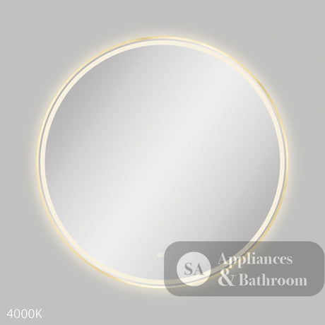 Fienza LED900FRUB Reba LED Urban Brass Framed Mirror 900mm - Mirrors