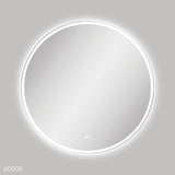 Fienza LED900FRW Reba LED Matte White Framed Mirror 900mm - Mirrors