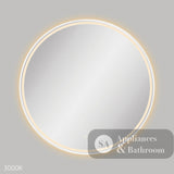 Fienza LED900FRW Reba LED Matte White Framed Mirror 900mm - Mirrors