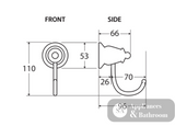 Fienza Lilian Robe Hook Matte Black 81004Mb Bathroom Accessories