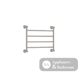 Fienza Lillian Heated Towel Rail - Brushed Nickel - 4 Bars | 600mm x 458mm - Heated Towel Ladder