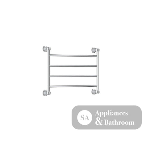 Fienza Lillian Heated Towel Rail - Chrome - 4 Bars | 600mm x 458mm - Heated Towel Ladder