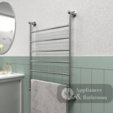 Fienza Lillian Heated Towel Rail - Chrome - 6 Bars | 600mm x 808mm - Heated Towel Ladder