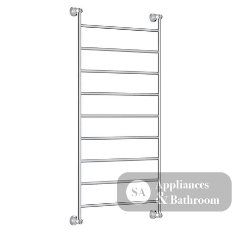 Fienza Lillian Heated Towel Rail - Chrome - 9 Bars | 600mm x 1208mm - Heated Towel Ladder