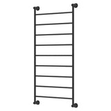 Fienza Lillian Heated Towel Rail - Matte Black - 9 Bars | 600mm x 1208mm - Heated Towel Ladder