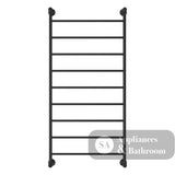 Fienza Lillian Heated Towel Rail - Matte Black - Heated Towel Ladder