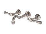 Fienza Lillian Lever Basin Bath Wall Set - Brushed Nickel 339102BN Tapware 3 Piece