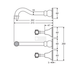 Fienza Lillian Lever Basin Bath Wall Set - Matte Black with Ceramic White Handles Tapware 3 Piece