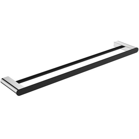 Fienza Lincoln 800mm Towel Rail Black & Chrome 86008800 - TOWEL RAIL & RACKS