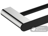 Fienza Lincoln 800mm Towel Rail Black & Chrome 86008800 - TOWEL RAIL & RACKS