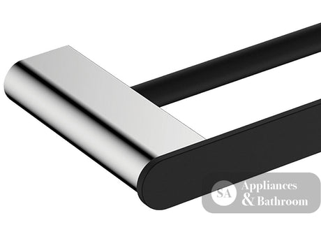 Fienza Lincoln 800mm Towel Rail Black & Chrome 86008800 - TOWEL RAIL & RACKS