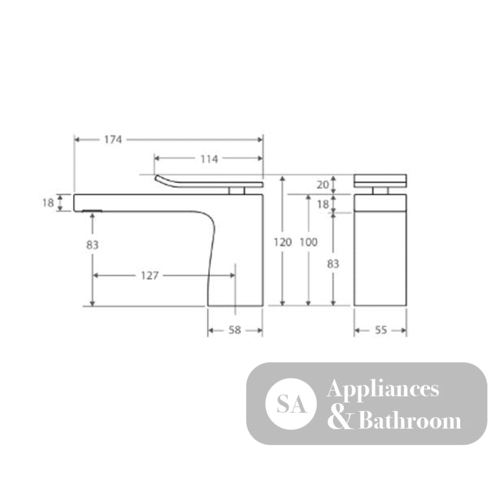 Fienza Lincoln Basin Mixer Mixed Finish - Basin Mixer