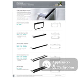 Fienza Lincoln Black & Chrome 300mm Single Towel Rail 86001300 - TOWEL RAIL & RACKS