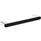 Fienza Lincoln Black & Chrome 300mm Single Towel Rail 86001300 - TOWEL RAIL & RACKS