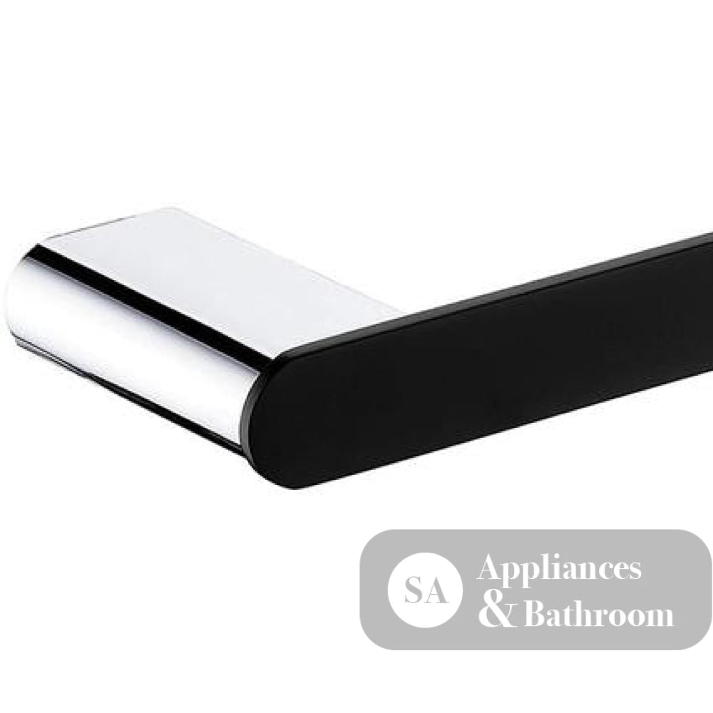 Fienza Lincoln Black & Chrome 900mm Single Towel Rail 86001900 - TOWEL RAIL & RACKS