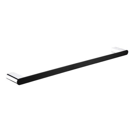 Fienza Lincoln Black & Chrome 900mm Single Towel Rail 86001900 - TOWEL RAIL & RACKS
