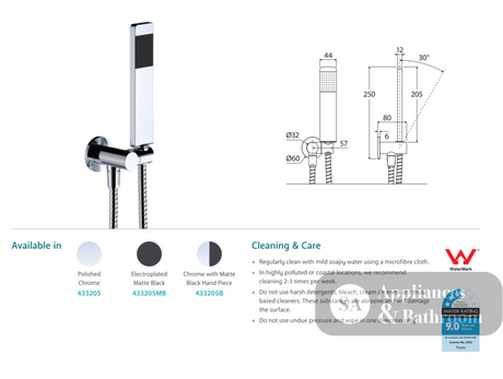 Fienza Lincoln Hand Shower - Chrome - Hand Shower