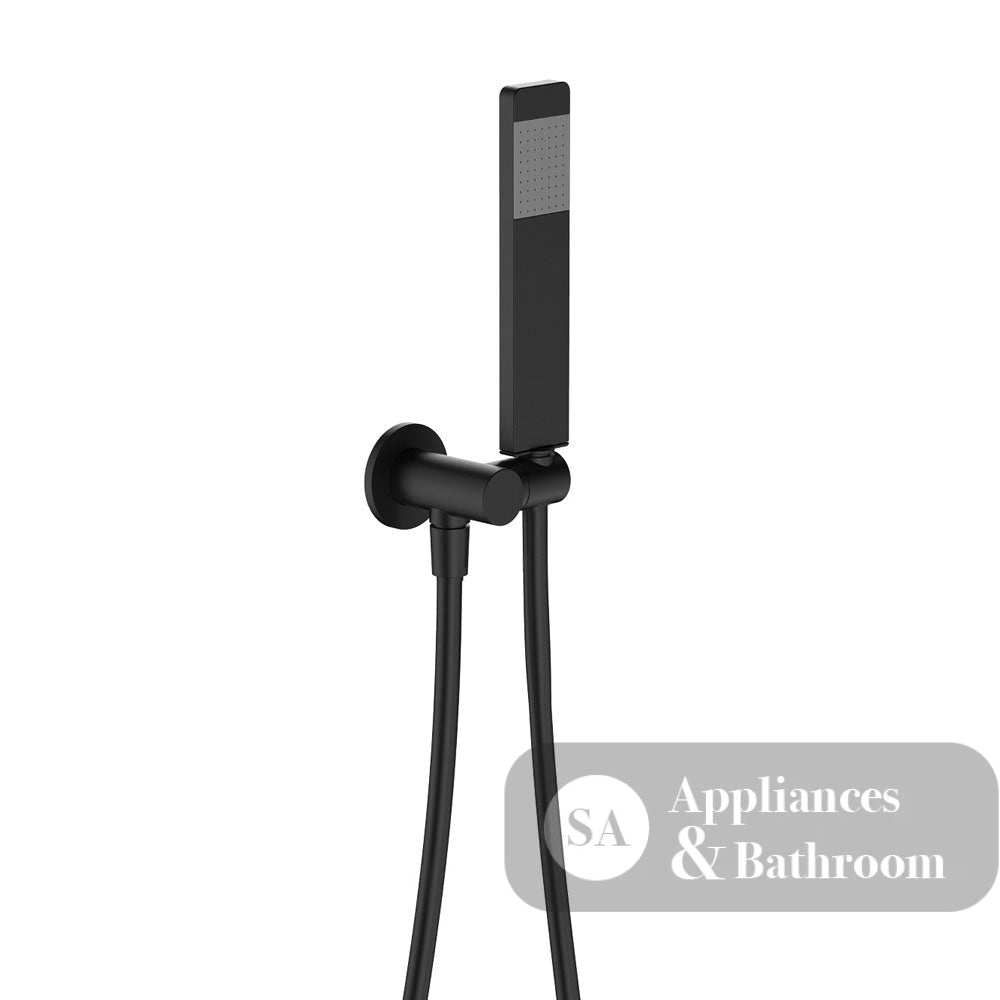 Fienza Lincoln Hand Shower - Matte Black - Lincoln Hand Shower Round Plate Matte Black - Hand Shower