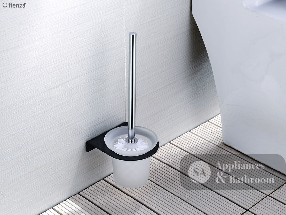 Fienza Lincoln Toilet Brush Black & Chrome 860010 - TOILET BRUSHES
