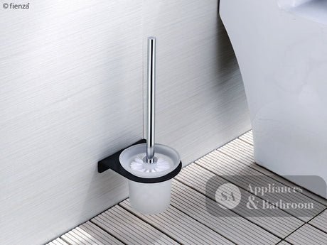 Fienza Lincoln Toilet Brush Black & Chrome 860010 - TOILET BRUSHES