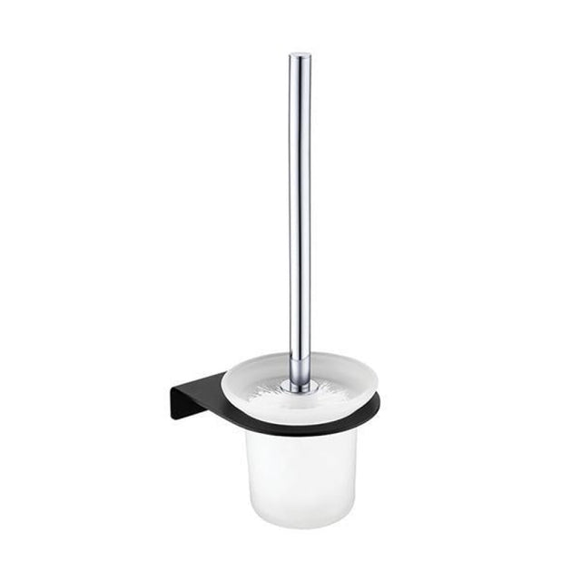 Fienza Lincoln Toilet Brush Black & Chrome 860010 - TOILET BRUSHES