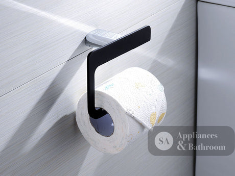 Fienza Lincoln Toilet Roll Holder Black & Chrome 86003 - TOILET ROLL HOLDERS