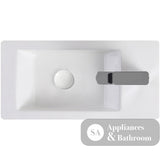 Fienza Linea TR4127A Wall Hung Ceramic Basin - 1 Right Hand Tap Hole White - Basins
