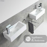 Fienza Linea TR4127A Wall Hung Ceramic Basin - 1 Right Hand Tap Hole White - Basins
