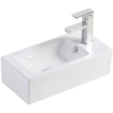 Fienza Linea TR4127A Wall Hung Ceramic Basin - 1 Right Hand Tap Hole White - Basins
