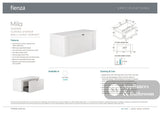Fienza LOL120CM Lola 1200 Matte Mila Curved Satin White Wall-Hung Vanity One Tap Hole - Wall Hung Vanity