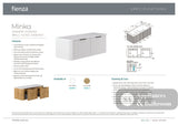 Fienza LOL120US Lola 1200 Matte Minka Curved Scandi Oak Wall-Hung Vanity One Tap Hole - Wall Hung Vanity