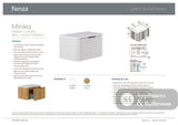 Fienza LOLM75CM Lola 750 Minka Curved Satin White Wall-Hung Vanity One Tap Hole - Wall Hung Vanity