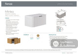 Fienza LOLM90CM Lola 900 Minka Curved Satin White Wall-Hung Vanity One Tap Hole - Wall Hung Vanity