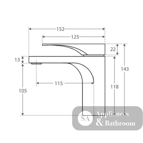Fienza Luciana Short Basin Mixer Chrome 226103 - Basin Mixer