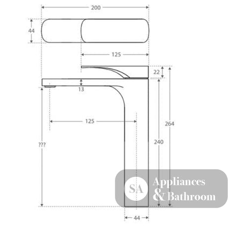 Fienza Luciana Tall Basin Mixer Chrome 226107 - Basin Mixer