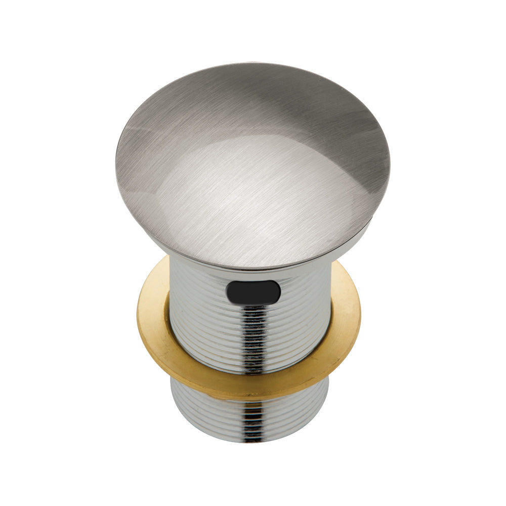 Fienza Metal Cap Pop-Up Waste with Overflow 32mm - Brushed Nickel - Basin Pop up Waste