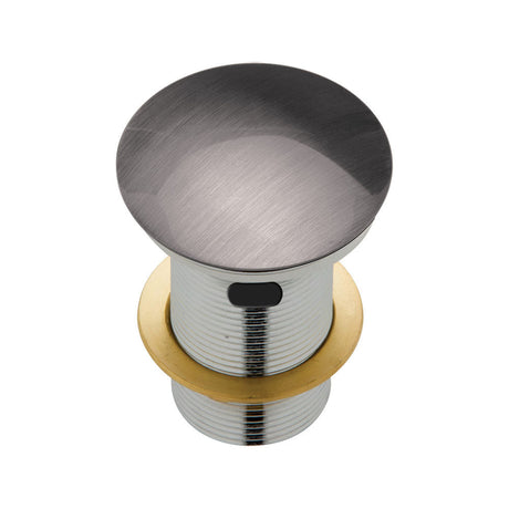 Fienza Metal Cap Pop-Up Waste with Overflow 32mm - Gunmetal Grey - Basin Pop up Waste