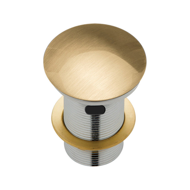 Fienza Metal Cap Pop-Up Waste with Overflow 32mm - Urban Brass - Basin Pop up Waste