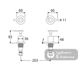 Fienza Michelle Lever - Chrome - Wall Top Assemblies
