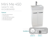 Fienza Minime-Set Mini Me 450Mm White Vanity Unit - Special Order Units