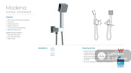 Fienza Modena Hand Shower - Chrome - Hand Shower